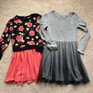 Girls Floral and Tulle Dresses 7/8